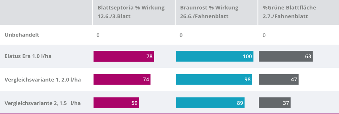 Hervorragend gegen alle wichtigen Blattkrankheiten
