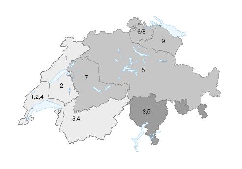 Aufteilung CH Karte