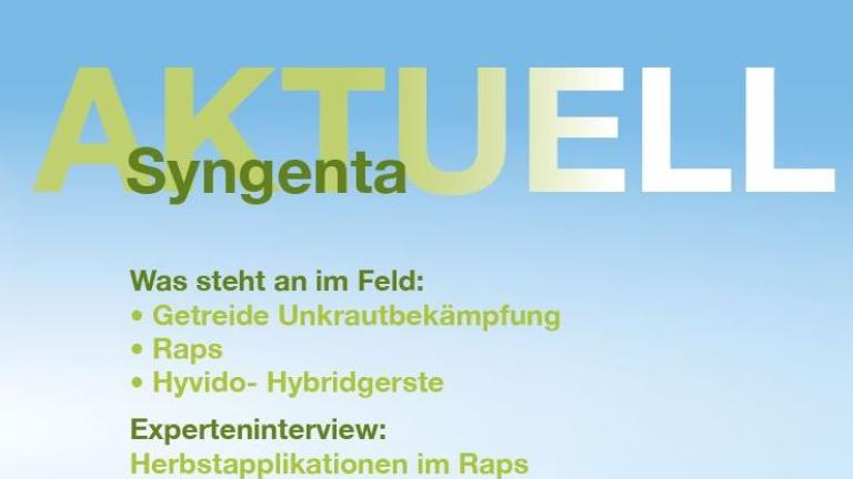 Syngenta aktuell Feldbau Herbst